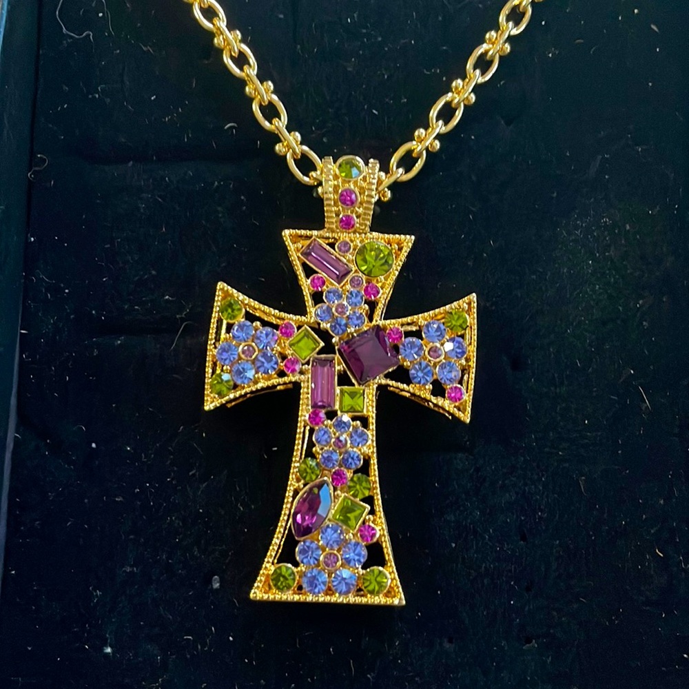 Bejeweled Cross Necklace